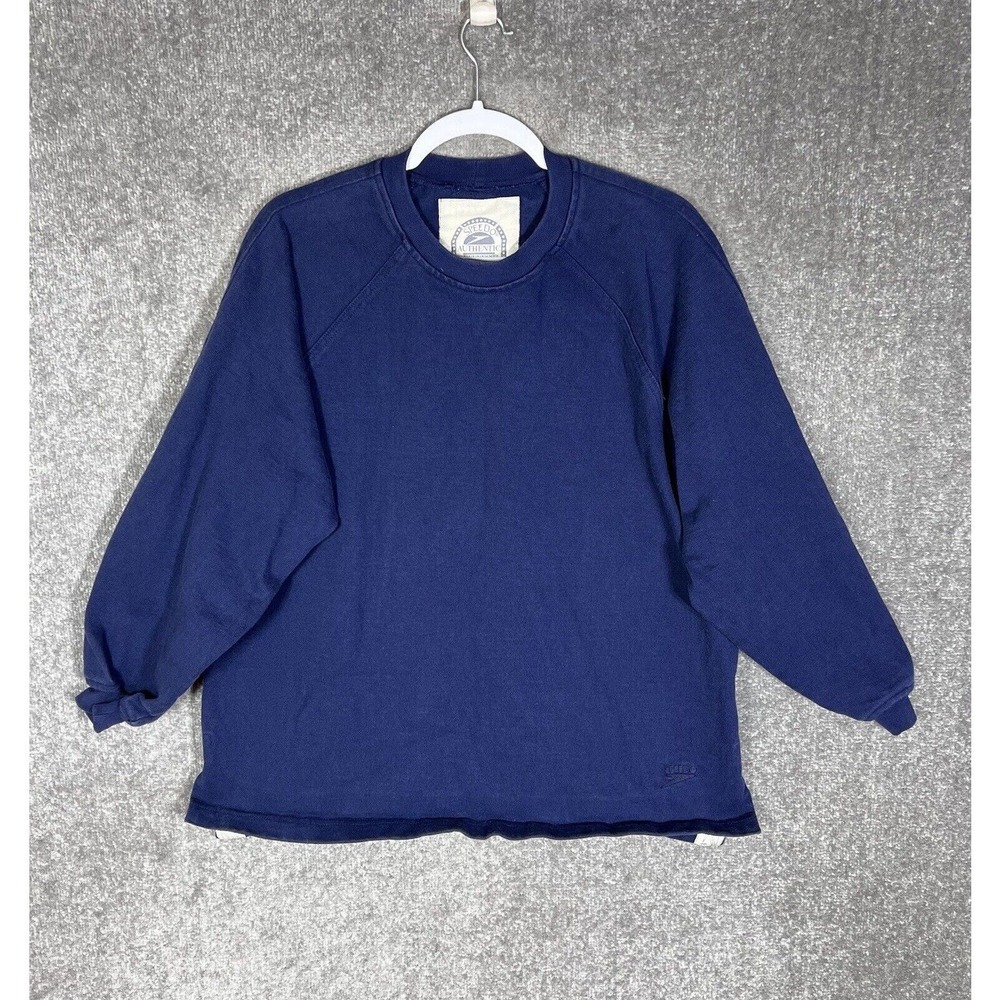 Speedo Authentic Fitness Sweatshirt Mens Size Large Blue Crew Neck Vintage USA